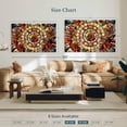 thumbnail image 4 of Elephant Stock Church Window Wall Art - Horizontal Multi Panel Canvas - Living Room Wall Decor - Religion And Spirituality Multi Panel - Yellow And Red Decor - 50" x 32", 4 of 8
