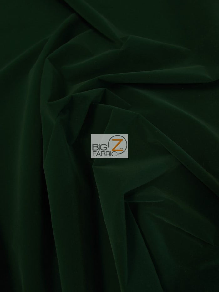 Upholstery Grade Solid Flocking Velvet Fabric / Green / Sold By The