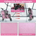 thumbnail image 3 of YRLLENSDAN Dog Stroller Cat Stroller Pet Carriers Bag Jogger Stroller for Small Medium Dogs Cats Travel Camping 4 Wheels Lightweight Waterproof Folding Crate Stroller with Soft Pad (Pink), 3 of 7
