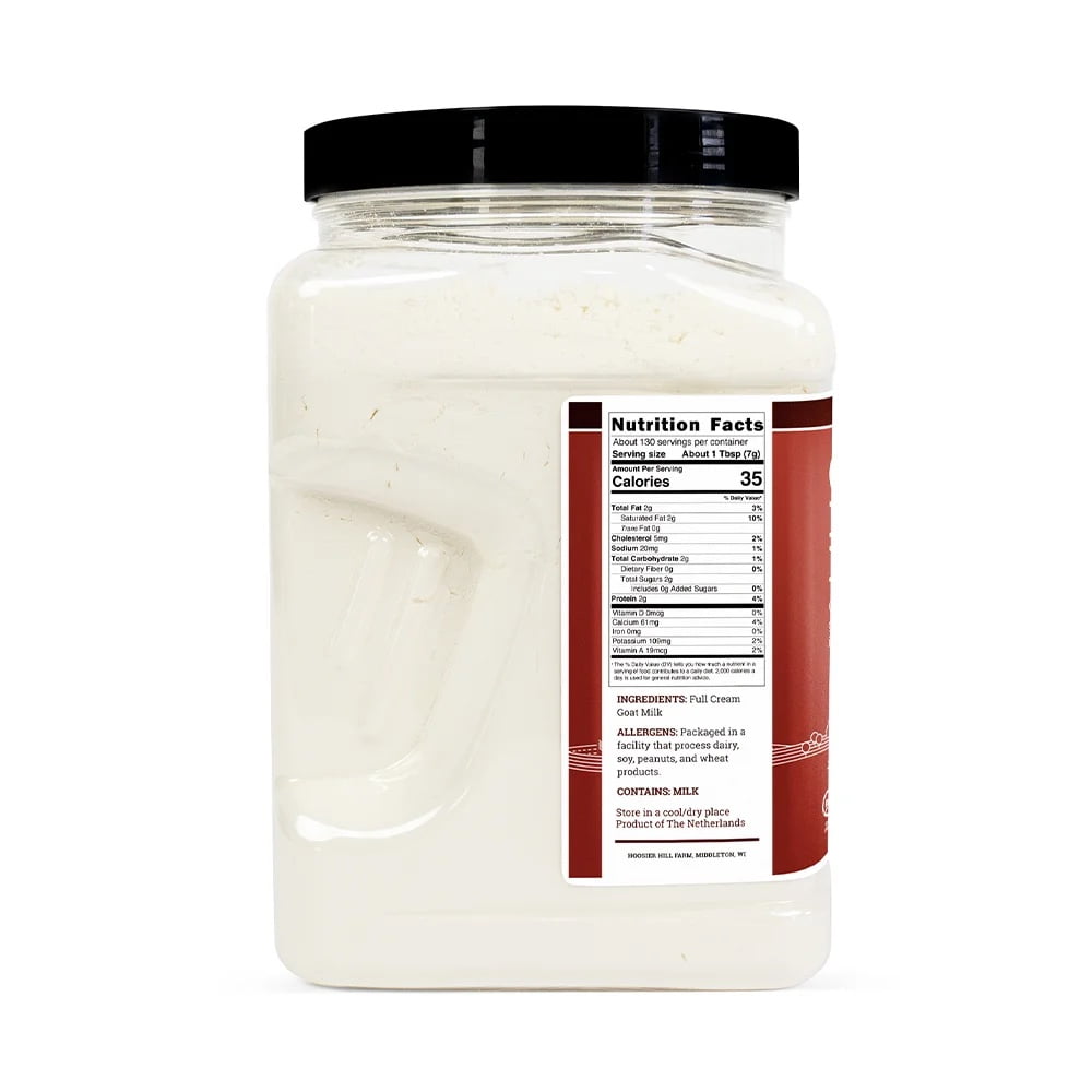 Hoosier Hill Farm Goat Milk Powder, 2 lb Jar