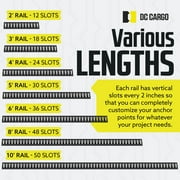 DC Cargo Etrack Rails 5 Horizontal Black Powder Coated E Track Rail 8-pack