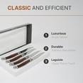 thumbnail image 6 of JS Gourmet Laguiole Steak Knives Set of 4, Stainless Steel Non Serrated Blade Edge French Steak Knives with Wooden Handles, 6 of 7