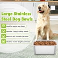 thumbnail image 2 of 2 PCS Stainless Steel Dog Bowl, 4 Gallon Capacity, Durable Metal Water Dish for Large & Giant Dogs, Indoor & Outdoor Use, Dishwasher Safe, 2 of 5