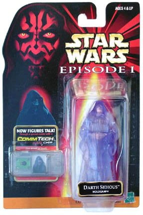 Star Wars Episode 1 Darth Sidious Holographic Action Figure Hasbro 
