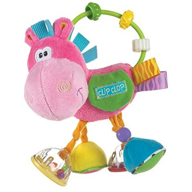 Playgro 0183303 Toy Box Clopette Activity Rattle Pink for Baby Infant