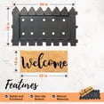 thumbnail image 3 of Autumn Alley Rubber & Coconut Coir Welcome Mat with Fence Design with Replacable Insert 30" x 18", 3 of 10