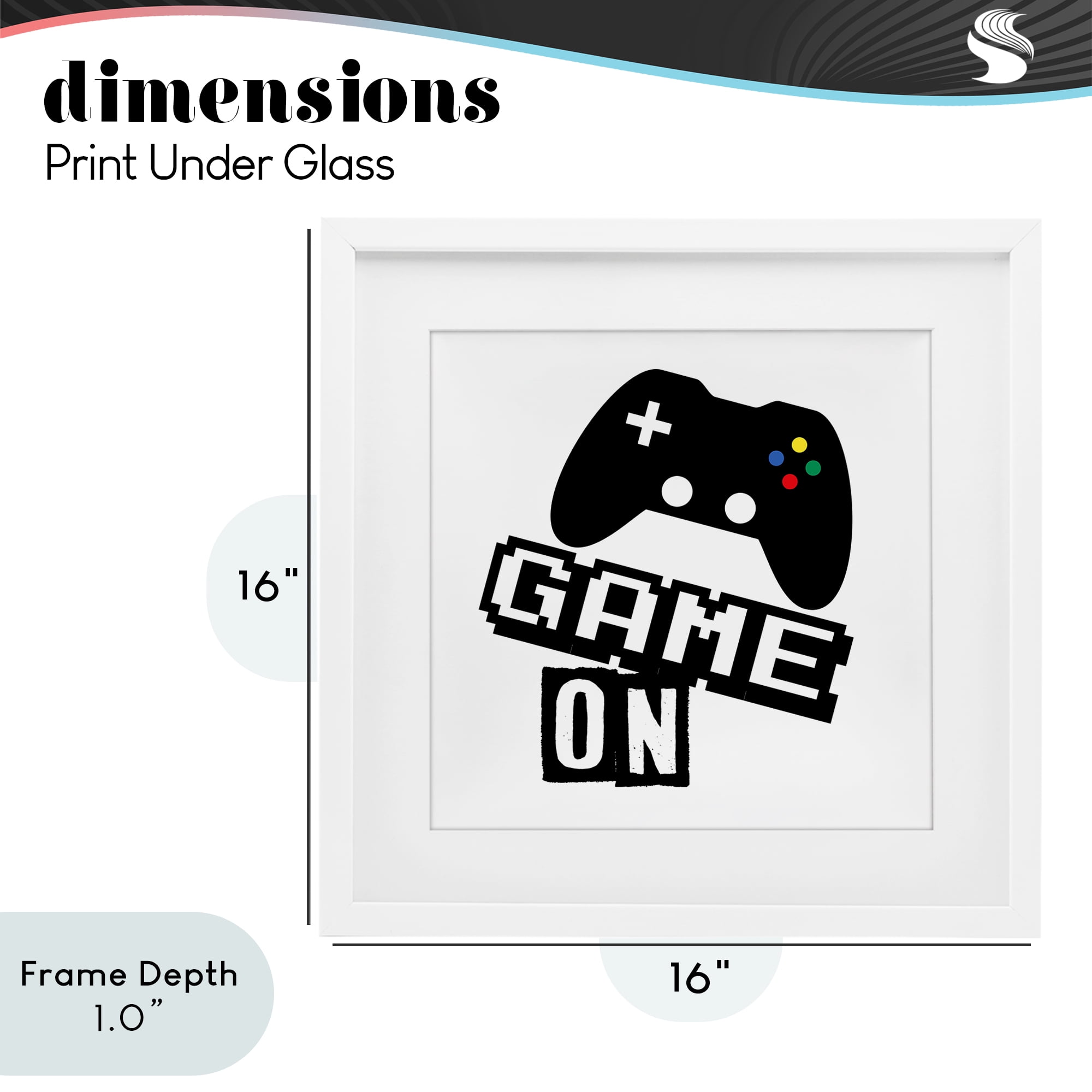 Stupell Industries Playful Game On White Framed Print Under Glass, design by Marcus Prime