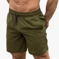 thumbnail image 1 of Men Sports Shorts Drawstring Elastic Waist Side Pockets Breathable Quick-Drying, 1 of 8