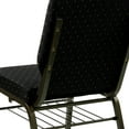 thumbnail image 6 of BizChair 18.5''W Church Chair in Black Dot Patterned Fabric with Book Rack - Gold Vein Frame, 6 of 11
