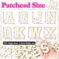 thumbnail image 2 of Parches con letras de chenilla NICEVINYL, 104 unidades, blancos, preppy, para bricolaje, 2 of 6