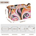 thumbnail image 7 of Yayeee Foldable Storage Basket for Shelves with Handles Waterproof Cloth Bins, Swirling Circles, 7 of 7