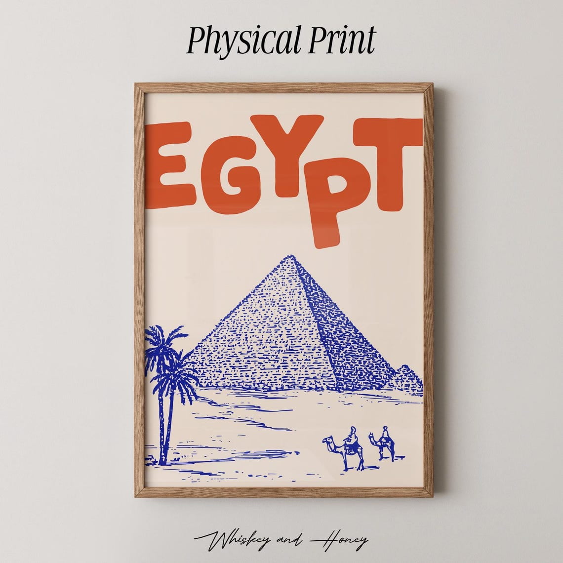 Egypt Pyramids Travel Poster Minimalist Living Room Gallery Wall And Home Decor