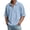 Light Blue_001, variant on Domuza Men's Waffle Polo Shirts Short Sleeve 1/4 Zip Up Collared T Shirt Fashion Casual Loose Fit Lightweight Textured Knit Pullover White 4XL