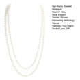thumbnail image 6 of Mightlink Elegant Women Faux Pearls Sweater Necklace Double Layer Long Necklace Simple Versatile Sweater Chain, 6 of 6