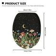 thumbnail image 6 of ZUXONGSY Mushroom Star Toilet Lids Covers Flannel Toilet Cover Toilet Protective Cover Full Coverage Design Decorative Round Elongated Toilet Lid Covers for Women Gifts for Women Friends, 6 of 6