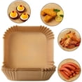 thumbnail image 4 of 50/100/200Pcs Square Disposable Liners, 9.05" Non-Stick Parchment Paper for Air Fryer, Baking, Microwave, Grease-Proof, 4 of 9