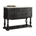 thumbnail image 5 of ACME Gerardo 4-Drawer Wooden Marble Top Server in White and Weathered Espresso, 5 of 5