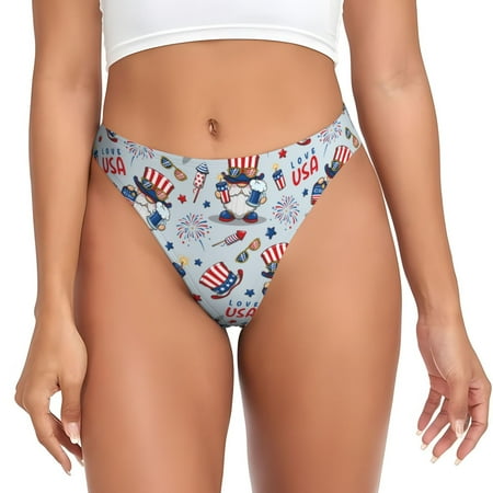 Sigee I Love USA for Women s G-String Panty  Low Rise  Soft Lace Perfect for Everyday Wear or Special Occasions-3X-Large
