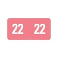 thumbnail image 2 of Yearly End Tab File Folder Labels 22, 0.5 x 1, Pink, 25/Sheet, 10/Sheets per Resealable Pegboard Display Pack, 250/Pack, 2 of 5