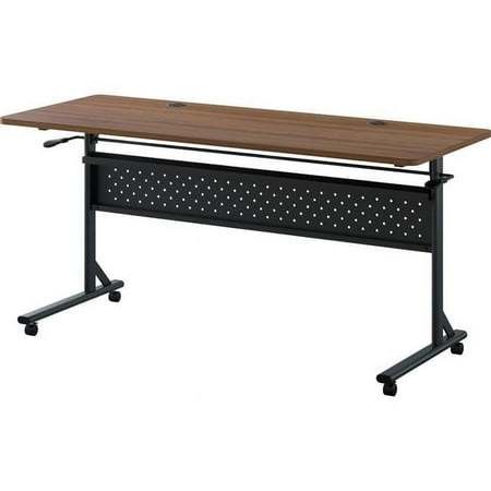 UPC: 0035255607643 | Lorell LLR60764 24 x 60 in. Shift 2.0 Flip & Nesting Mobile Table Walnut
