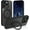 Black, variant on Rancase for iPhone 13 Pro Case,with Magnetic Invisible Stand [Compatible with MagSafe] Shockproof Slim Translucent Anti-Slip Military Drop Protection Cover,Black
