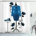 thumbnail image 1 of Ambesonne Heels and Dresses Shower Curtain, Tailor's Shop, 69"Wx70"L, Blue Black White, 1 of 3