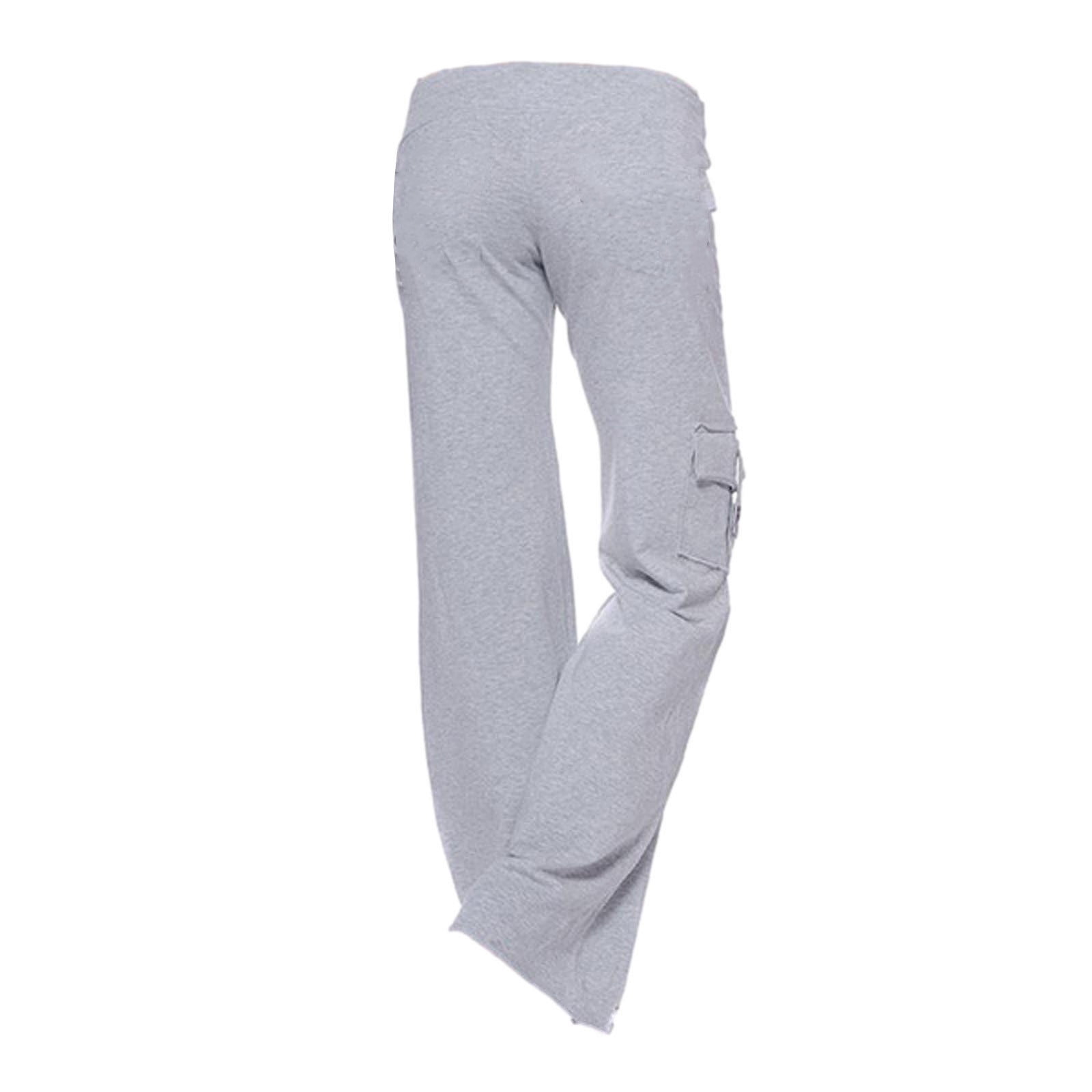 CFLVAEK Cargo Pants Women Tall with 1 Paper Bag Long Wide Leg Mid Rise Joggers Stretchy Plain Hiking Trousers Casual Long Length Gym Yoga Pants with Drawstring