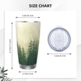 thumbnail image 4 of Fotbe Fog Forest Pattern 20 oz Tumbler Stainless Steel Vacuum Insulated Coffee Ice Cup Double Wall Travel Flask Leak-proof Coffee Cup-Straw Three-piece Set, 4 of 8