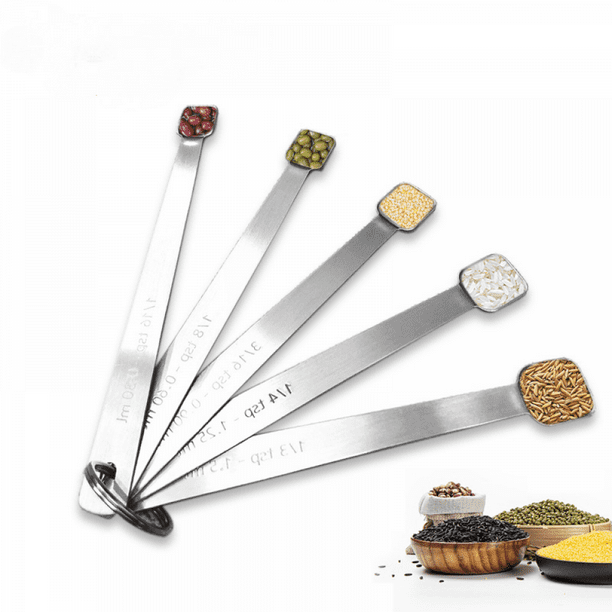 Measuring Spoons Set, 1/3 tsp, 1/4 tsp, 3/16 tsp, 1/8 tsp, 1/16 tsp ...