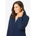 thumbnail image 5 of Woman Within Plus Size Hoodie Shaker Zipper Cardigan Sweater, 5 of 6