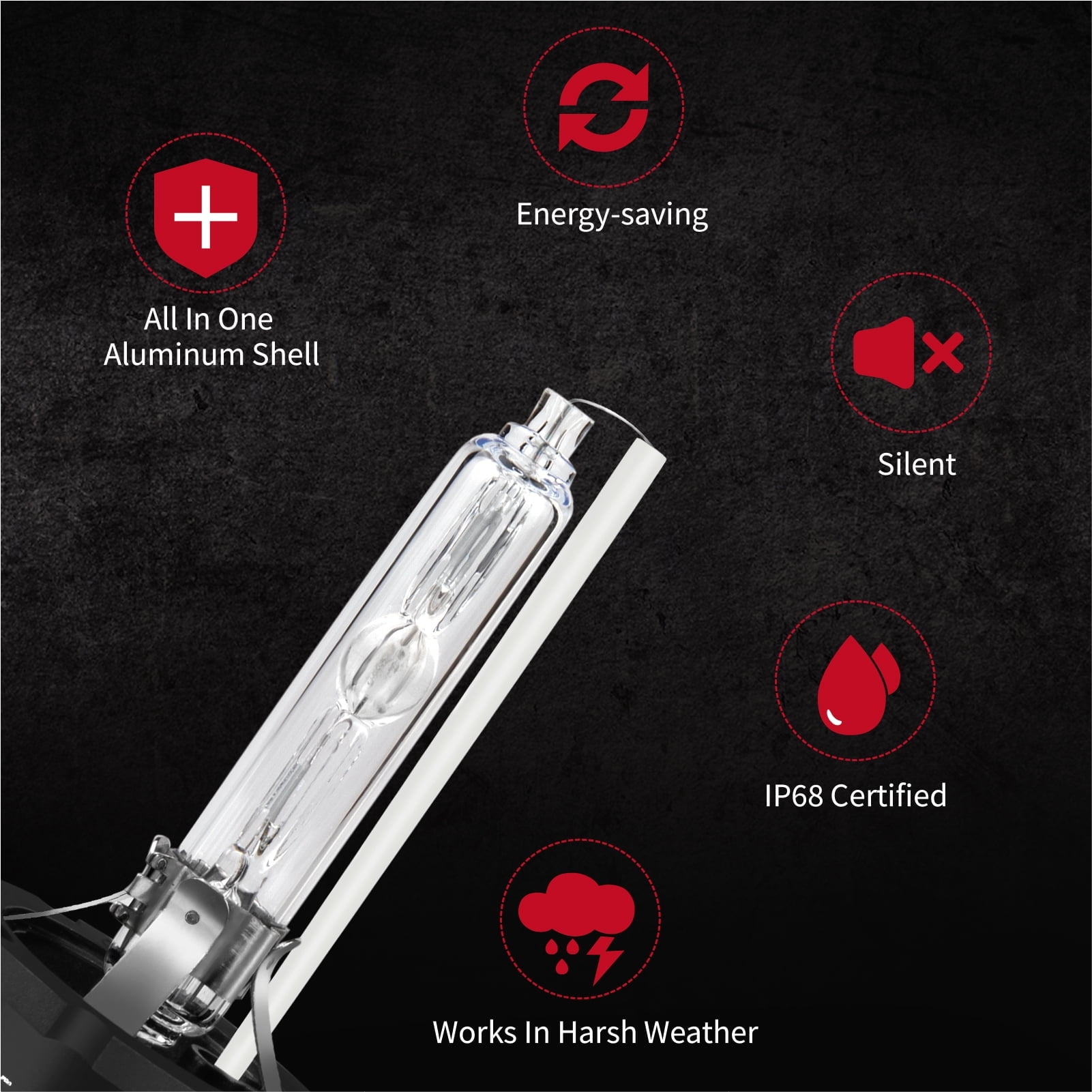 2Pcs For Acura MDX 2007-2013 Low Beam - D2S 6000K Xenon HID Headlight Bulbs