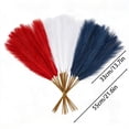thumbnail image 3 of Kbndieu 15pcs Red White and Blue Pampas Grass Decor 21.6 Inch Faux Pampas Grass Bulk Flower Arrangement and Vase Filler for Home Wedding Living Room 4th of July Patriotic Party Decorations, 3 of 7