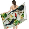 thumbnail image 2 of Bird Oversized Quick Dry Microfiber Beach Towel Ropical Flowers Lightweight Sand Free Towel Super Soft &amp; Absorbent for Travel Swimming Sports, 2 of 8