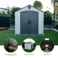 thumbnail image 5 of Lifetime Polyethylene Storage Shed 8' x 7.5' x 8',  Tan & Brown (60396), 5 of 14