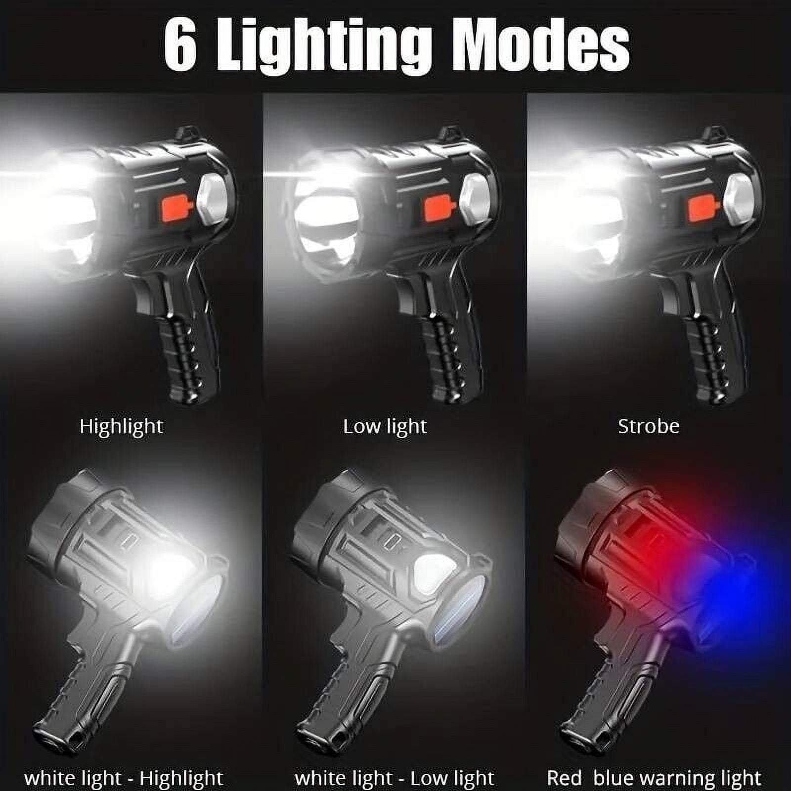 300000LM Solar/USB Rechargeable LED Spotlight Flashlight Searchlight Handheld