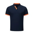 thumbnail image 5 of Afdoent Men's Polo Shirt Male Summer Sports Casual Style Short Sleeve Color Block Shirt Comfortable, 5 of 5