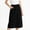 Skirts-289Black, variant on Jean Skirts for Girls High Waisted Midi Skirt Elastic Waist with Pockets Casual Skirt Modest Skirt Frayed Hem A-Line Bak to School Skirt Daily Wear Blue 6-7Years
