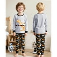 thumbnail image 2 of Weebloom Boys Sleepwear Toddler Girls Dinosaur Pattern Kids 2 Piece Pj'S Long Sleeve Clothes Set Outfits Pj'S Pajama Light Gray 5-6 Years, 2 of 5