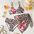 thumbnail image 3 of JFOPQVSM Girls Comfortable Breathable Skin Friendly Swimsuit Fashionable Printed Three Piece Split Swimsuit Set, 3 of 5