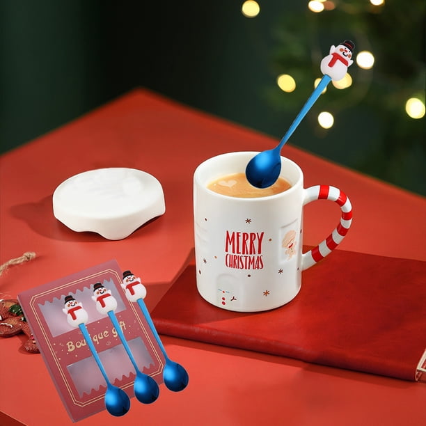 Cuchara de Acero Inoxidable onlyliua Vajilla Navideña Juego de Caja de Regalo