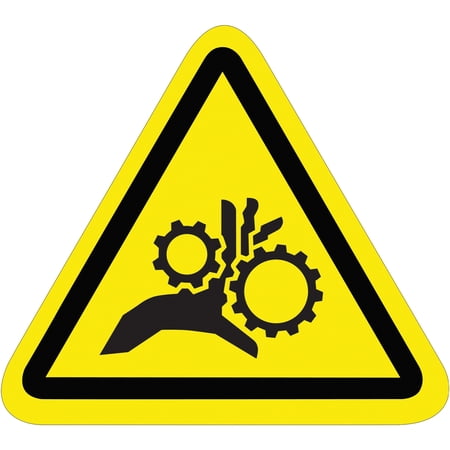 Tape Logic Entanglement Hazard Safety Label 2.25" Triangle Black/Yellow 25/Roll DSL500