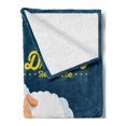 thumbnail image 2 of Saying Soft Flannel Fleece Throw Blanket, Night Sky Illustration with Sheep Sleeping on the Moon Star Filled Background, Cozy Plush for Indoor and Outdoor Use, 70" x 90", Multicolor, by Ambesonne, 2 of 5