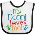 thumbnail image 3 of Inktastic My Nonni Loves Me Boys or Girls Baby Bib, 3 of 4
