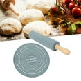 thumbnail image 5 of Large Silicone Rolling Pin Pastry Baking Mat Set for Kitchen,French Rolling Pin,Rolling Pin for Dough(Grey), 5 of 7