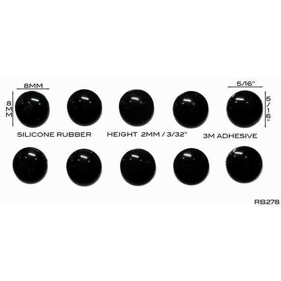 VATH Self Adhesive Silicone Rubber Feet 8mm(L) x 8mm(W) x 2mm(H) [RB278]