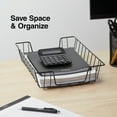 thumbnail image 2 of Staples Front Loading Letter Tray Black Steel 3/Pack ST10485-CCVS, 2 of 2