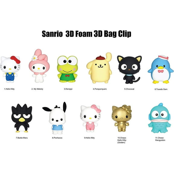 Hello Kitty Collectors Bag Clip 3D Foam Blind Package (1 Package Only)