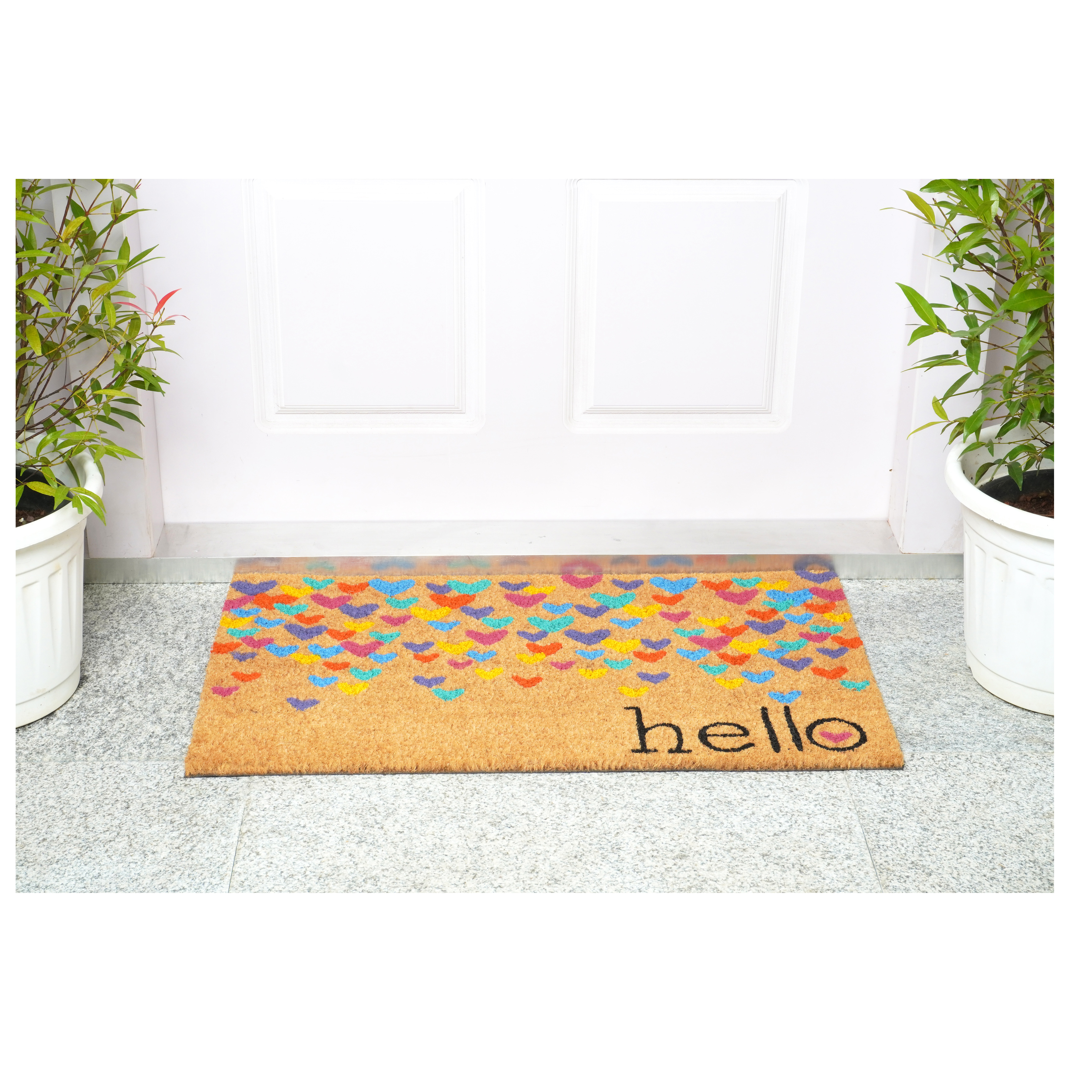 Calloway Mills 107261729 Colorful Hearts Doormat 17" x 29"