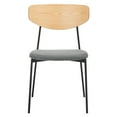 thumbnail image 3 of SAFAVIEH Ryker Modern Style Dining Chair, Oak/Grey, Set of 2 (20 in. W x 18.8 in. D x 32.5 in. H), 3 of 7