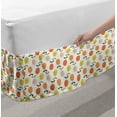 thumbnail image 2 of Fruit Bed Skirt, Colorful Oranges Hand Drawn Food Continuous Pattern, Elastic Bedskirt Dust Ruffle Wrap Around for Bedding Decor, 4 Sizes, Multicolor, by Ambesonne, 2 of 2
